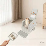 Bac à litière grande capacité pour chats