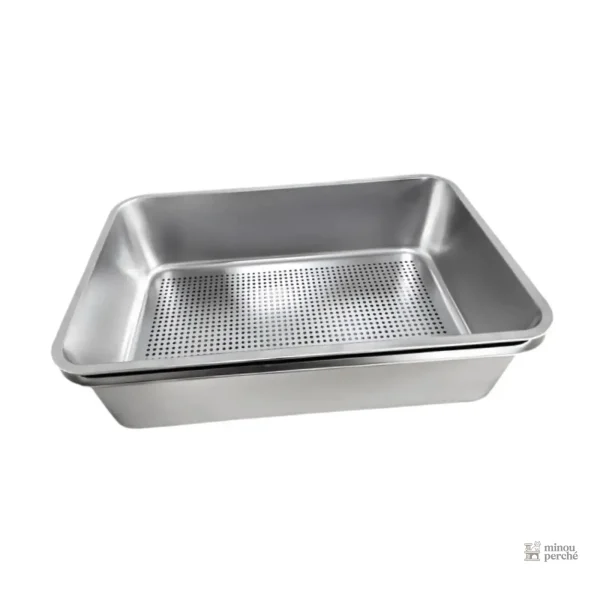 Design moderne de bac à litière en inox