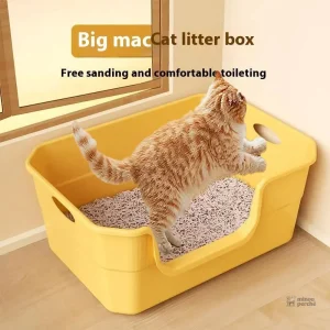 Bac à litière ouvert semi-fermé EasyClean pour chat
