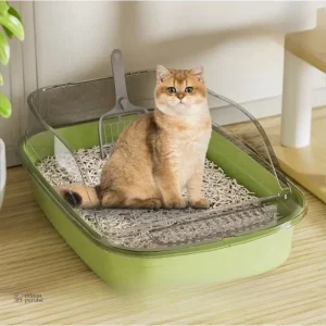 Bac à litière anti-projections pour chats