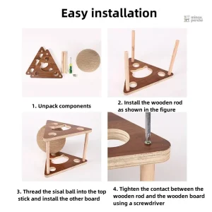 Accessoire pour chat en sisal, idéal pour gratter