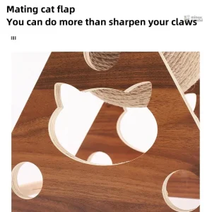 Jouet en bois et sisal, parfait pour les chats
