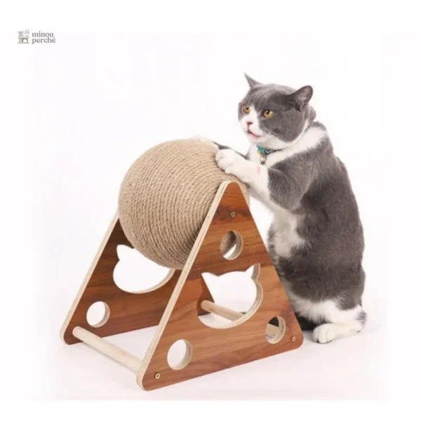 Boule griffoir design pour un espace de jeu félin