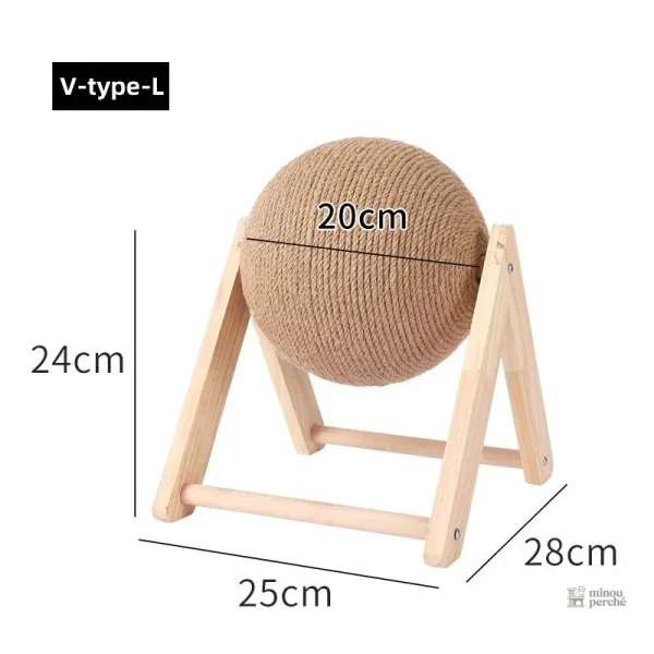 Griffoir en forme de boule, robuste et durable