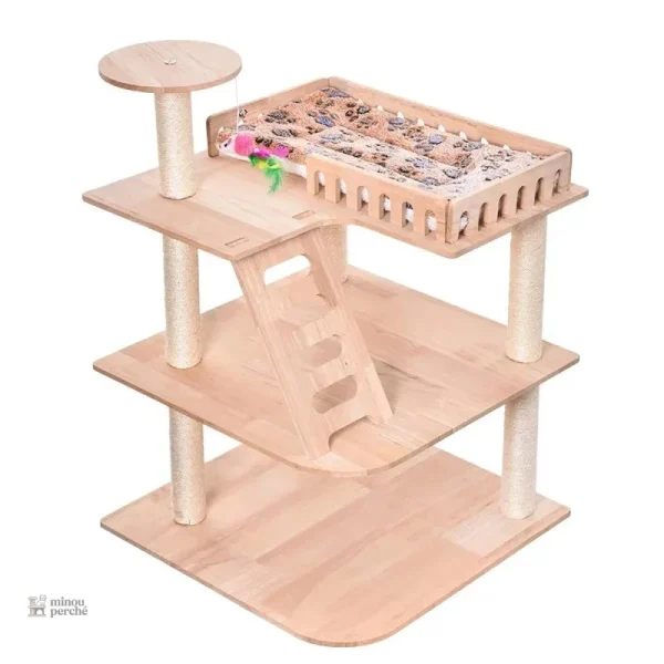 Arbre à chat en bois durable et esthétique