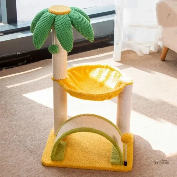 Arbre à chat design tropical pour le confort félin