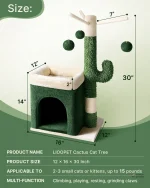 Arbre à chat cactus pour jeux et repos félin