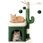 Design ludique en forme de cactus pour chats actifs