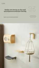 Aménagement mural pour chat, esthétique moderne