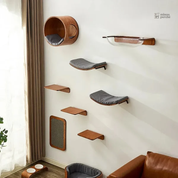Arbre à chat mural élégant pour un intérieur stylé