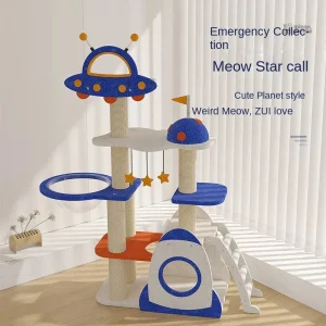 Arbre à chat Cosmichat avec capsules de jeu