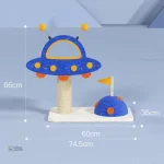 Structure d'escalade pour chats, style cosmique