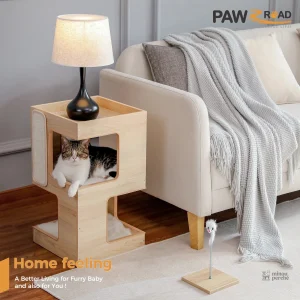 Arbre à chat bois multi-niveaux LuxiGriff