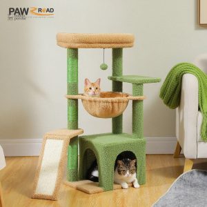 Arbre à chat confortable CloudPaws pour un repos optimal