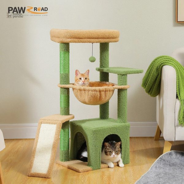 Arbre à chat confortable CloudPaws pour un repos optimal