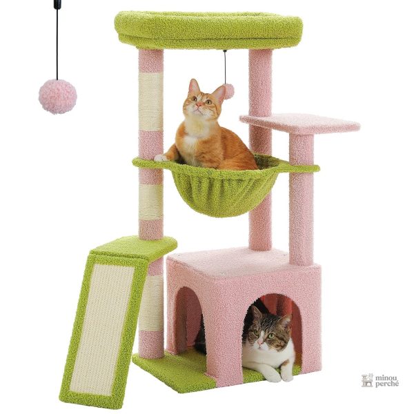 Arbre à chat moderne "CloudPaws" pour chat heureux