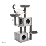Design d'arbre à chat avec espace pour litière