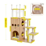 Arbre à chat design avec rangement litière