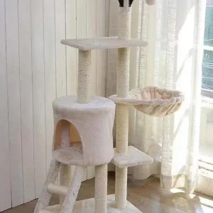 Arbre à chat PurrPalace beige et gris
