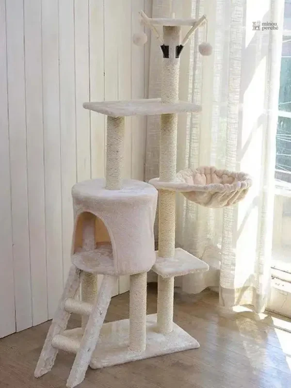 Arbre à chat PurrPalace beige et gris