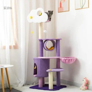 Arbre à chat RêveCéleste - design nuage accueillant