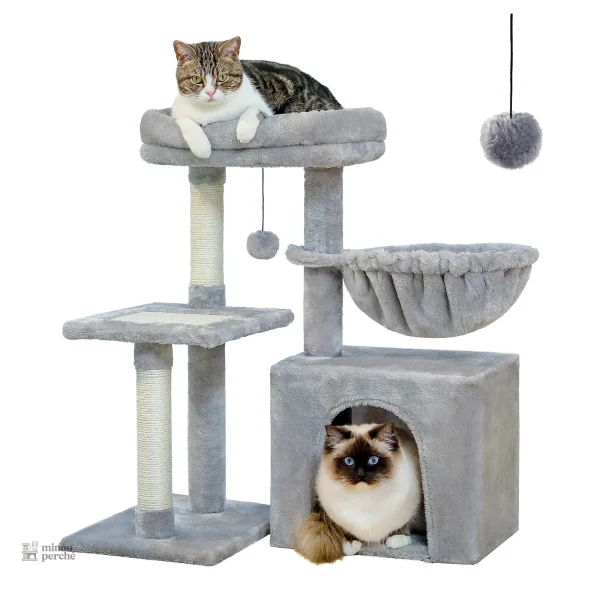 Tapis moelleux et structure stable pour chats