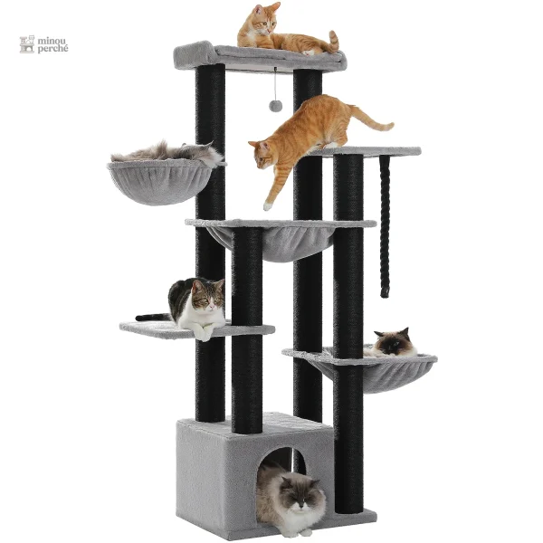 Arbre à chat robuste pour Maine Coons, modèle MaxiPlaisir