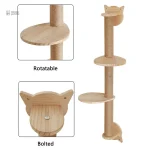 Poteau à griffer intégré dans l'arbre à chat DIY