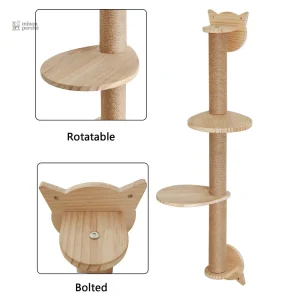 Poteau à griffer intégré dans l'arbre à chat DIY