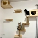 Support mural pour nourriture de chat, style moderne