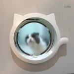 Chatière originale en forme de chat