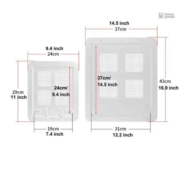 Porte moustiquaire pour chat avec fermeture magnétique