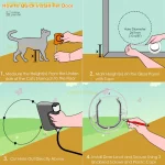 Chatière facile à installer pour animaux domestiques
