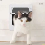 Porte intérieure pour chat avec fonctionnalités polyvalentes