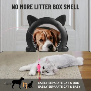 Chatière design tête de chat pour animaux