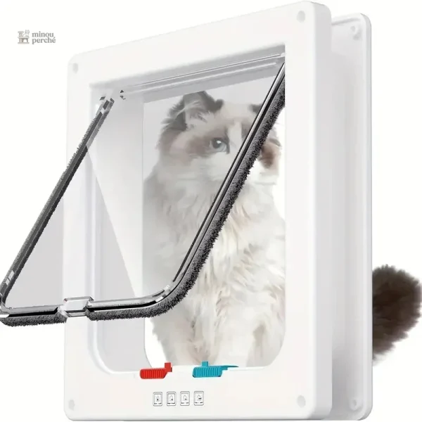 Chatière sécurité 4 positions pour chat