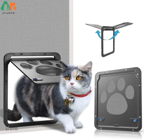Chatière pour chat Patte Libre avec design empreinte