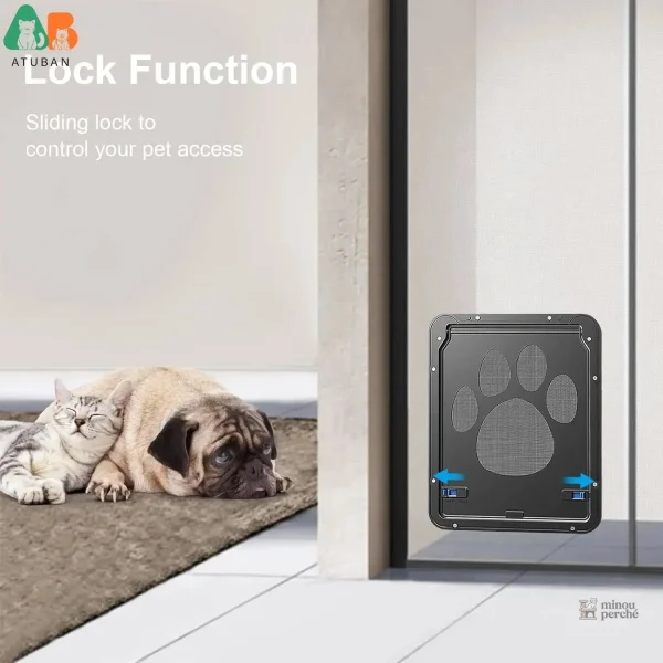 Porte pour animaux avec motif empreinte