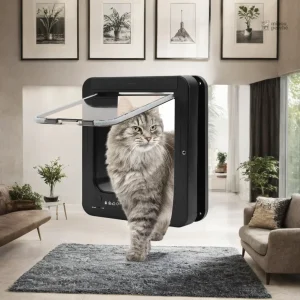 Chatière connectée pour chat avec contrôle à distance