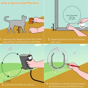Chatière ronde pour un accès facile aux chats
