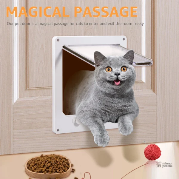 Chatière pour chat, installation simple et rapide