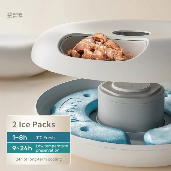 Distributeur de nourriture pour chats, 6 portions