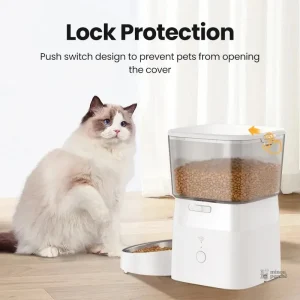 Distributeur croquettes connecté pour chat 2L