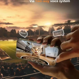 Caméra 1080p intégrée pour surveiller votre chat