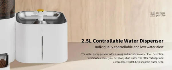 Distributeur de croquettes avec fonction fontaine