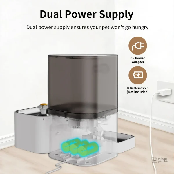 Distributeur 2,5L avec fontaine intégrée pour chat