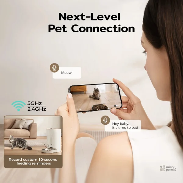 Distributeur WiFi pour chats, capacité de 4,5L