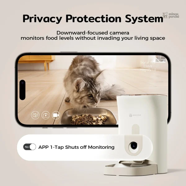 Distributeur de nourriture pour animaux, connecté et pratique