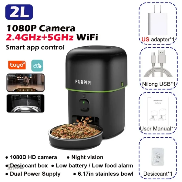 Distributeur connecté pour chats avec vision nocturne
