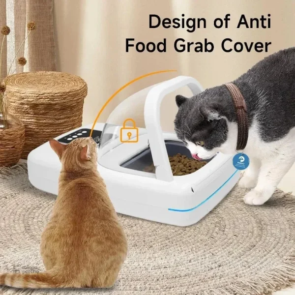 Appareil à alimentation contrôlée pour chats